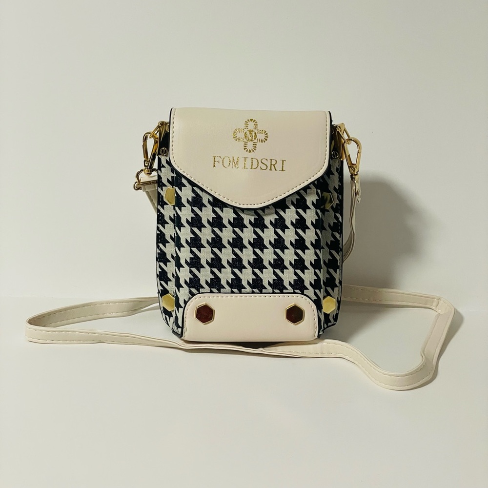 1021-Fashion Mini Crossbody Cell Phone bag-Cream - Picture 4 of 5